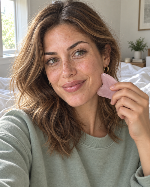 Gua Sha Facial Tool — Rose Quartz