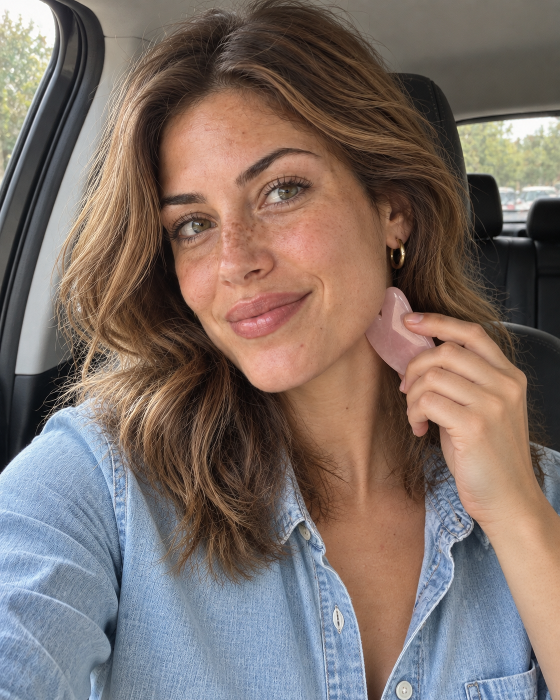 Gua Sha Facial Tool — Rose Quartz